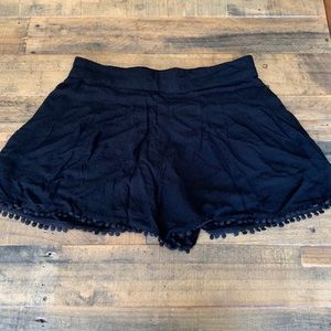 Black flowy shorts